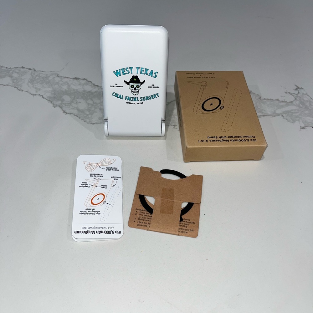 West Texas Oral Facial Surgery Branded White Phone Stand